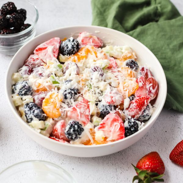 Fresh Fruit With Coconut Dressing