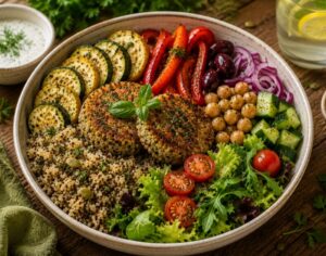 Quinoa Energy Ritual (Mediterranean Earth Ritual + Protein Quinoa Cake)